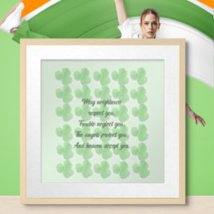Póster Bendición irlandesa: Que los vecinos te respeten .