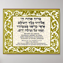 Póster Bendición para el lavado de manos