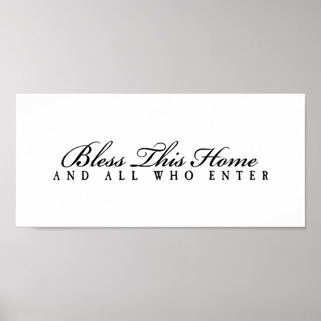 Póster Bendiciones a todos los que entran (Frente)