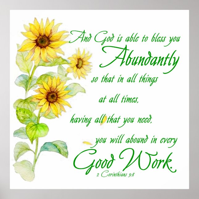 Póster Bendiciones abundantes (Frente)