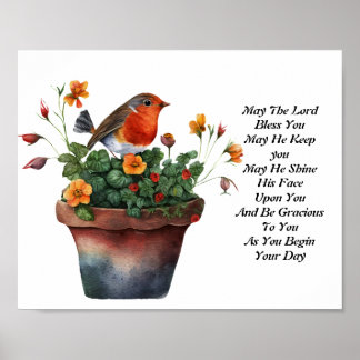 Póster Bendiciones diarias de los números 6:24-26