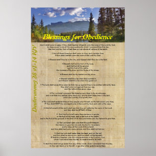 Póster Bendiciones por la obediencia