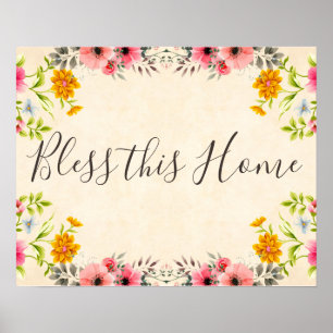 Póster Bendiga este hogar