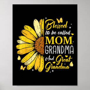 Póster Bendita De Ser Llamada Mamá Abuela Gran Abuela Mot