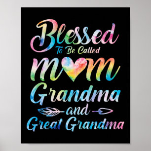 Póster Bendita De Ser Llamada Mamá Abuela Gran Abuela Mot