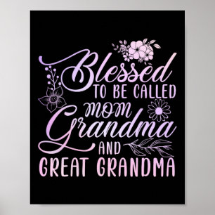 Póster Bendita De Ser Llamada Mamá Abuela Y Gran Abuela