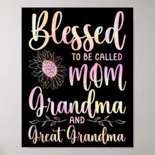 Póster Bendita De Ser Llamada Mamá Abuela Y Gran Abuela