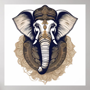 Póster Bendita Ganesha: El Dios de la Sabiduría del Elefa