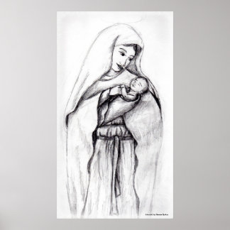 Póster Bendita madre e hijo