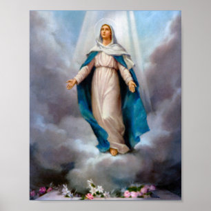 Póster Bendita Virgen María