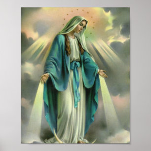 Póster Bendita Virgen María