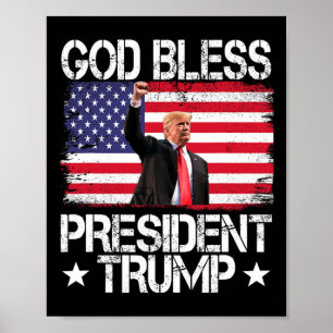 Póster Bendito presidente Trump 2024 apoya la elección de
