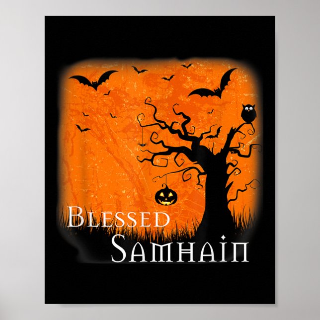 Póster Bendito Samhain Testigo de Halloween Céltico Cillo (Frente)