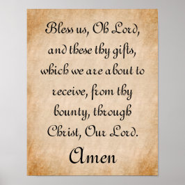 Póster Benditos seamos, Oh Lord Mealtime Prayer