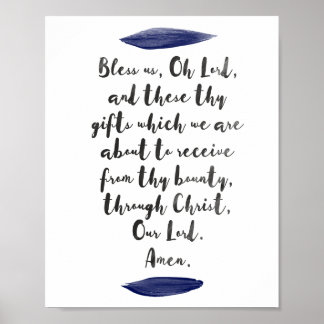 Póster Benditos somos, Oh Señor, Grace Before Metions Wal