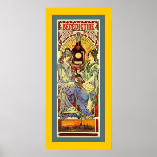Póster Benedictina ~ Publicidad vintage