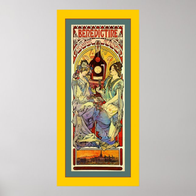 Póster Benedictina ~ Publicidad vintage (Frente)
