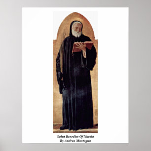 Póster Benedicto De Nursia Por Andrea Mantegna