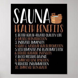 Póster Beneficios de la salud de la sauna