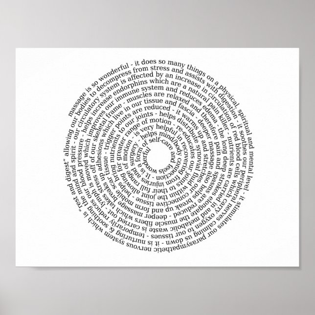 Póster Beneficios del poster de masajes (Frente)