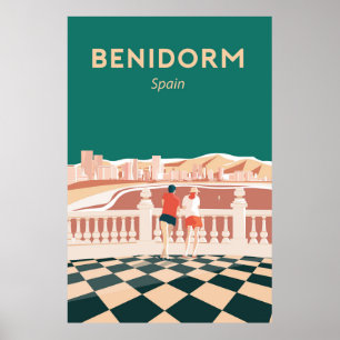 Póster Benidorm Espana Benidorm españa, afiche de viaje