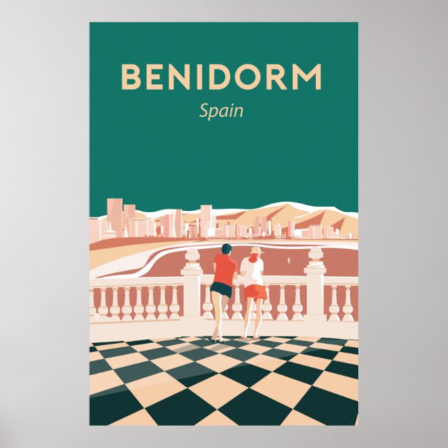 Póster Benidorm Espana Benidorm españa, afiche de viaje (Frente)