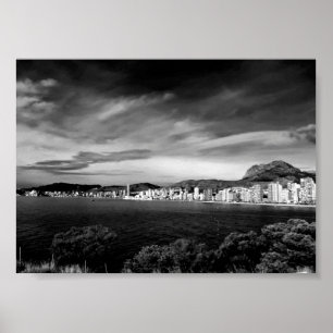 Póster Benidorm Levante Beach Costa Blanca España Foto Pr