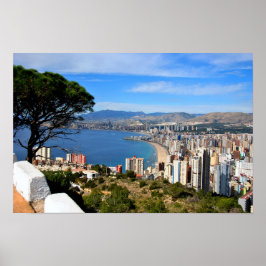 Póster Benidorm Skyline Cityscape Costa Blanca España