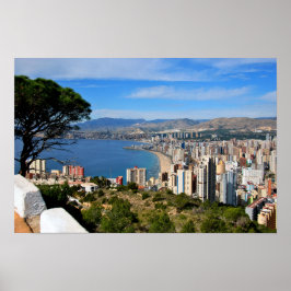 Póster Benidorm Skyline Cityscape Costa Blanca España