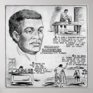 Póster Benjamin Banneker American Black Inventor