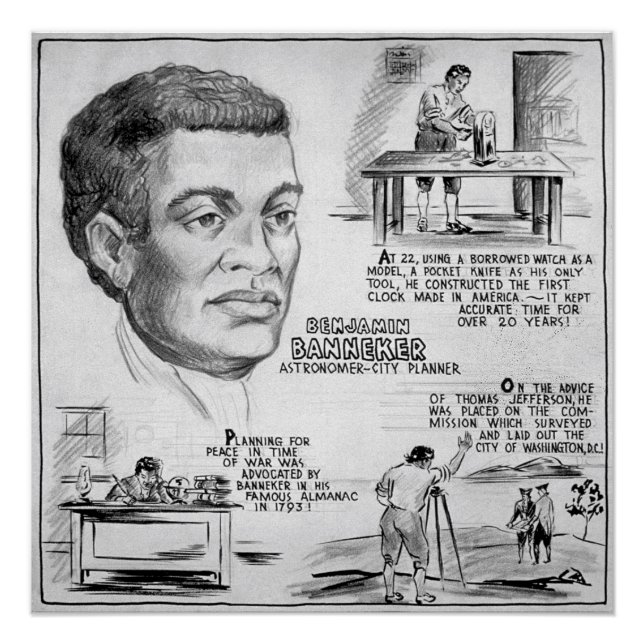 Póster Benjamin Banneker: Científico negro y revolucionar (Anverso)