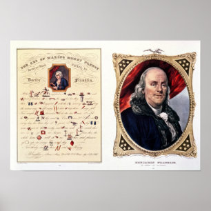 Póster Benjamin Franklin 1847