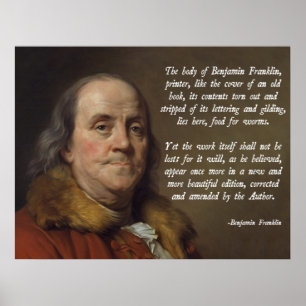 Póster Benjamin Franklin Heaven