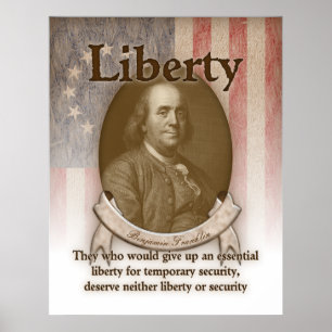 Póster Benjamin Franklin - Libertad