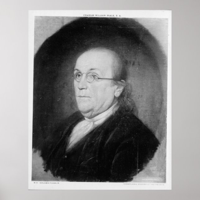 Póster BENJAMIN FRANKLIN por Charles Willson Peale (Frente)