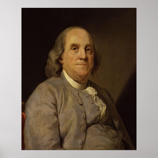 Póster BENJAMIN FRANKLIN por Joseph-Siffred Duplessis (Frente)