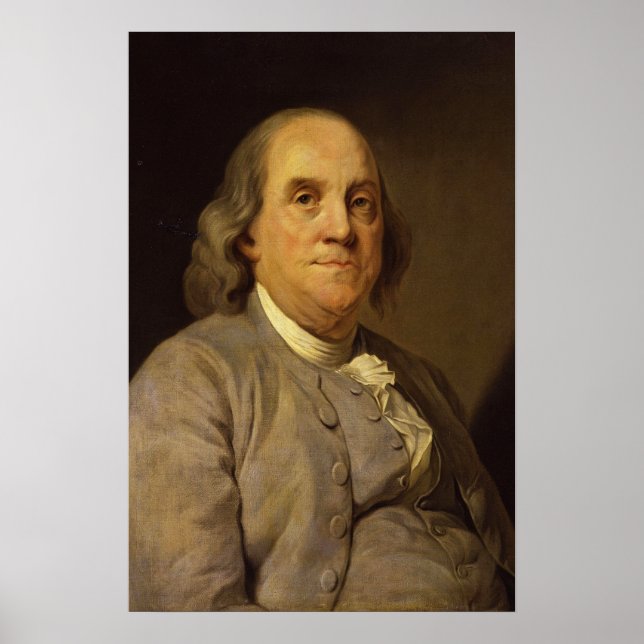 Póster Benjamin Franklin por Joseph Siffred Duplessis (Frente)