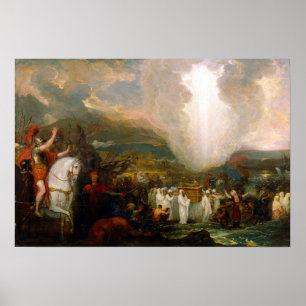 Póster Benjamin West Joshua cruzando el río Jordán