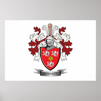 Póster Bennett Family Crest Coat of Arms