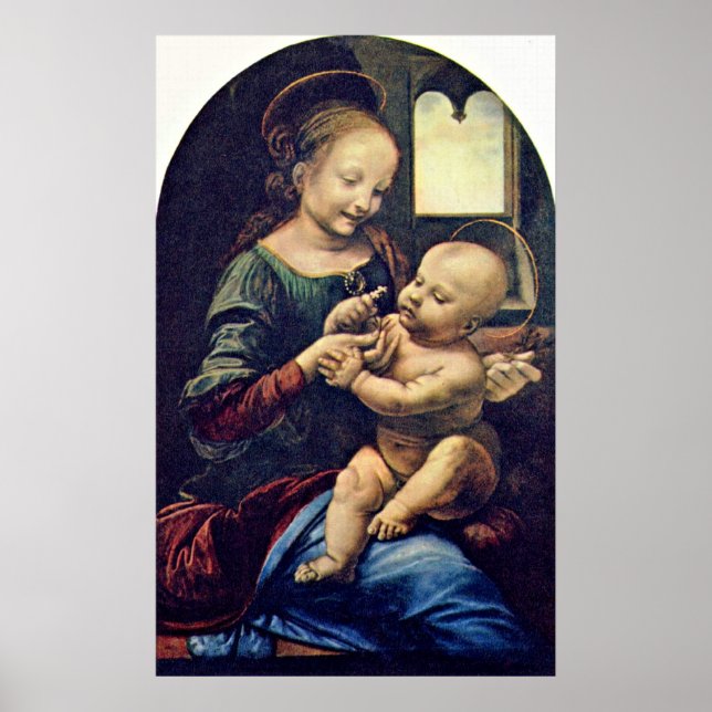Póster Benois Madonna por Leonardo di ser Piero da Vinci (Frente)