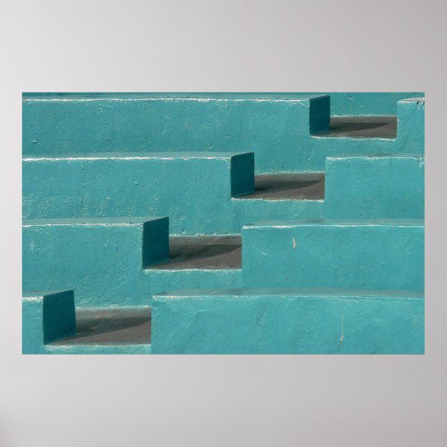 Póster BENQUE DE CONCRETO verde azulado (Frente)