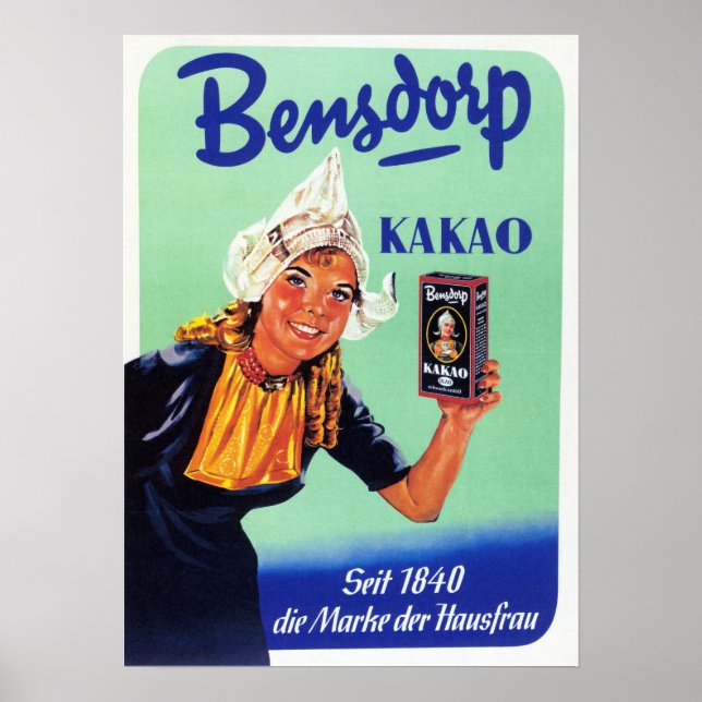 Póster BENSDORP KAKAO Beber de chocolate con leche de cos (Frente)