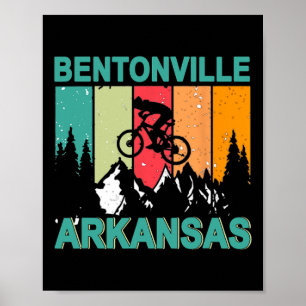 Póster Bentonville Arkansas Vintage Retro 70s Bicicleta d