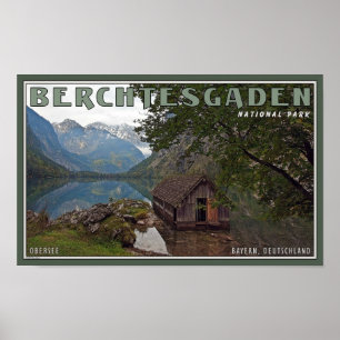 Póster Berchtesgaden - Boathouse de Obersee
