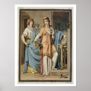 Póster Berenice, disfraz de Berenice por Jean Racine, f