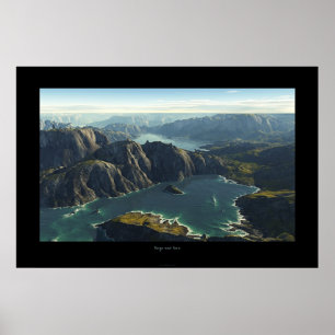 Póster Berge und Seen