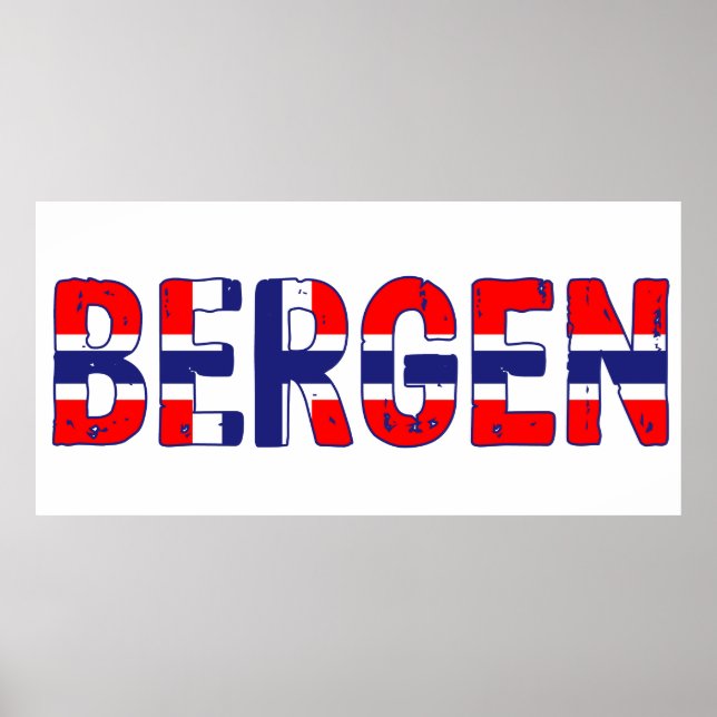 Póster Bergen Noruega (Frente)