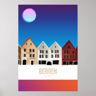 Póster Bergen (Noruega)