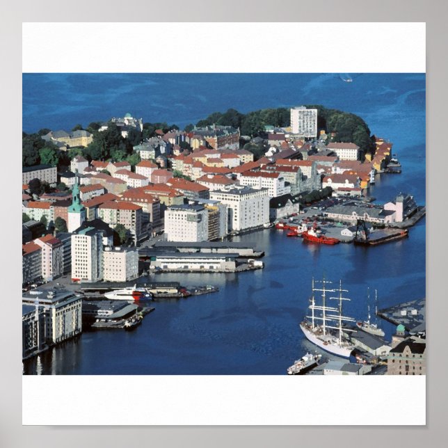 Póster Bergen Noruega (Frente)
