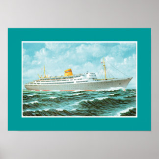 Póster Bergensfjord en el mar
